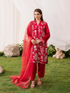 Embroidered Silk Suit