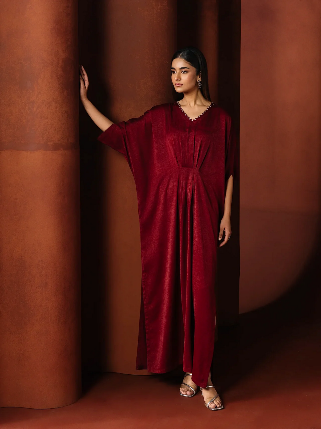03 Dyed Crepe Kaftan