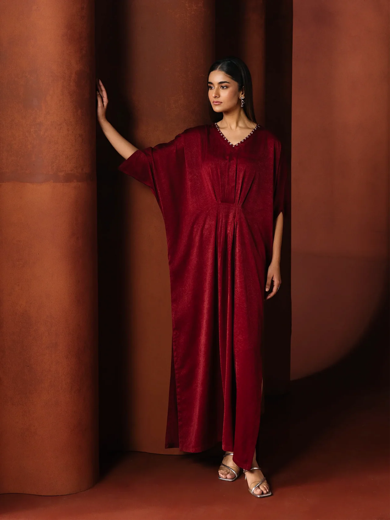 03 Dyed Crepe Kaftan