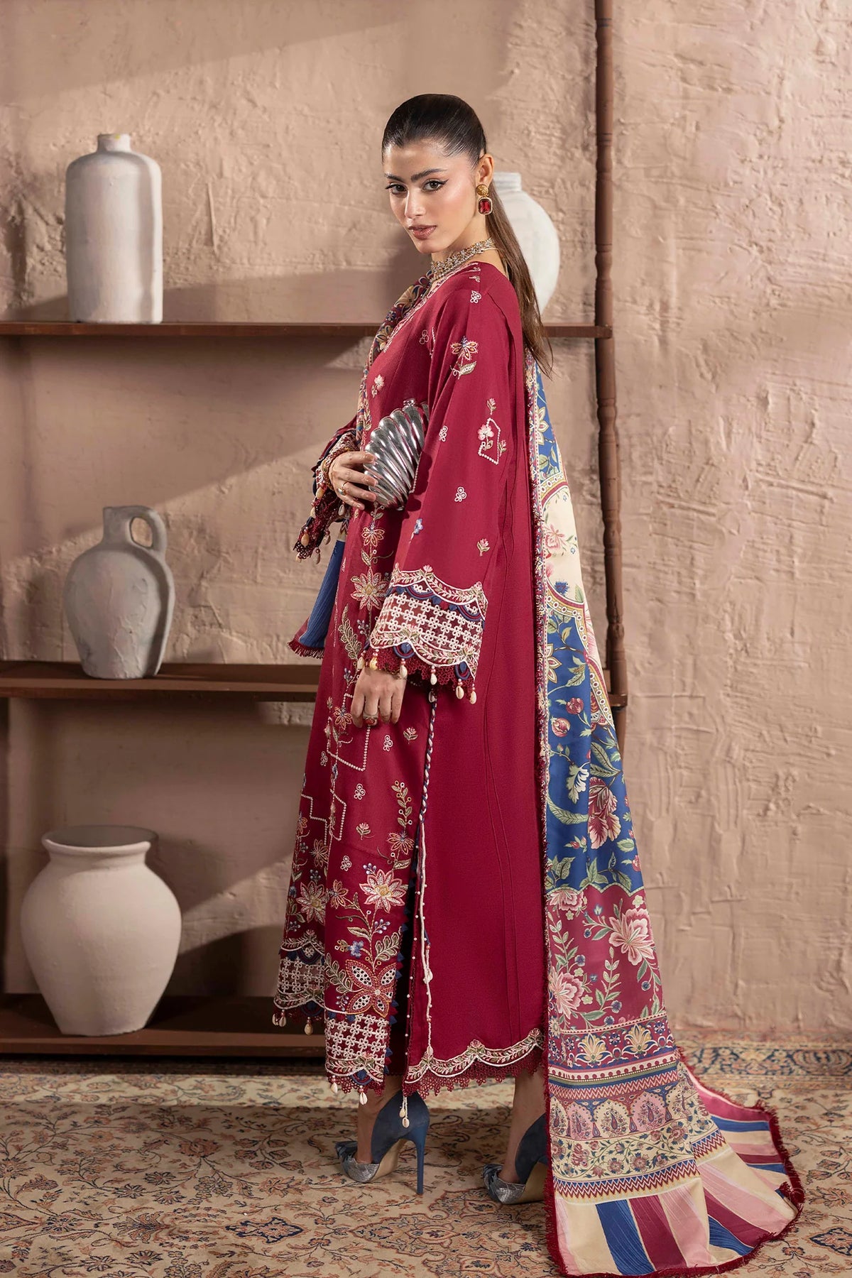 Embroidered Dhanak