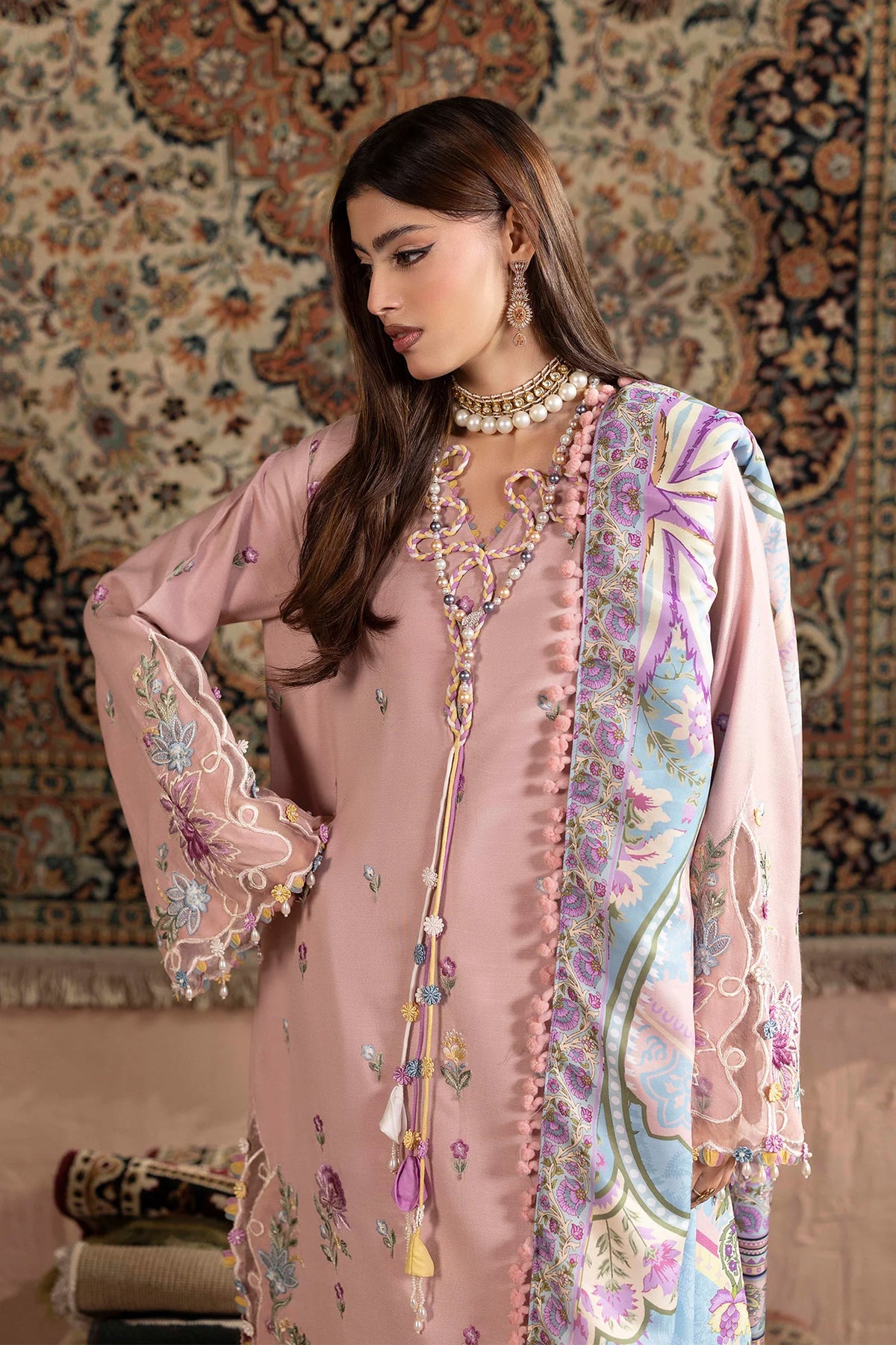 Embroidered Dhanak