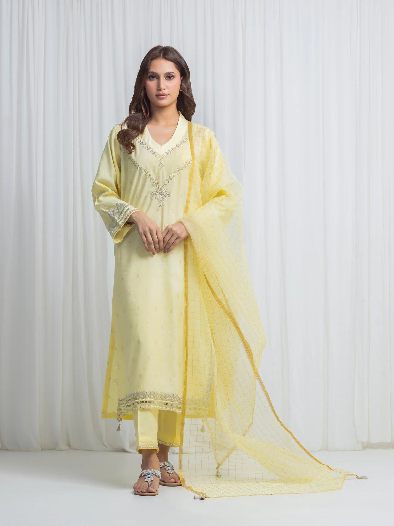 Embroidered Jacquard Suit