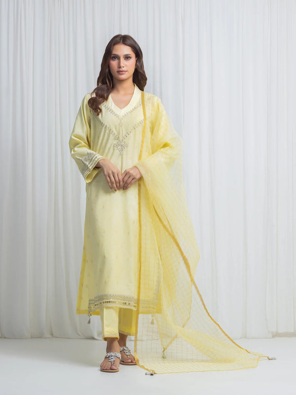 Embroidered Jacquard Suit