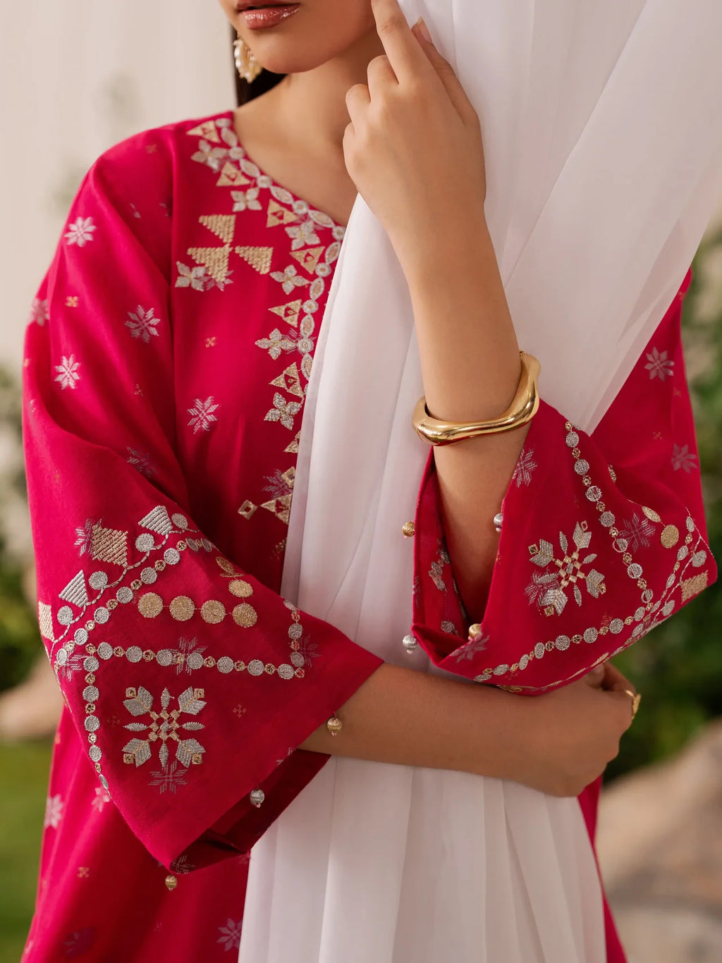 Embroidered Jacquard Suit