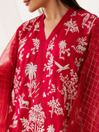 Embroidered Silk Suit