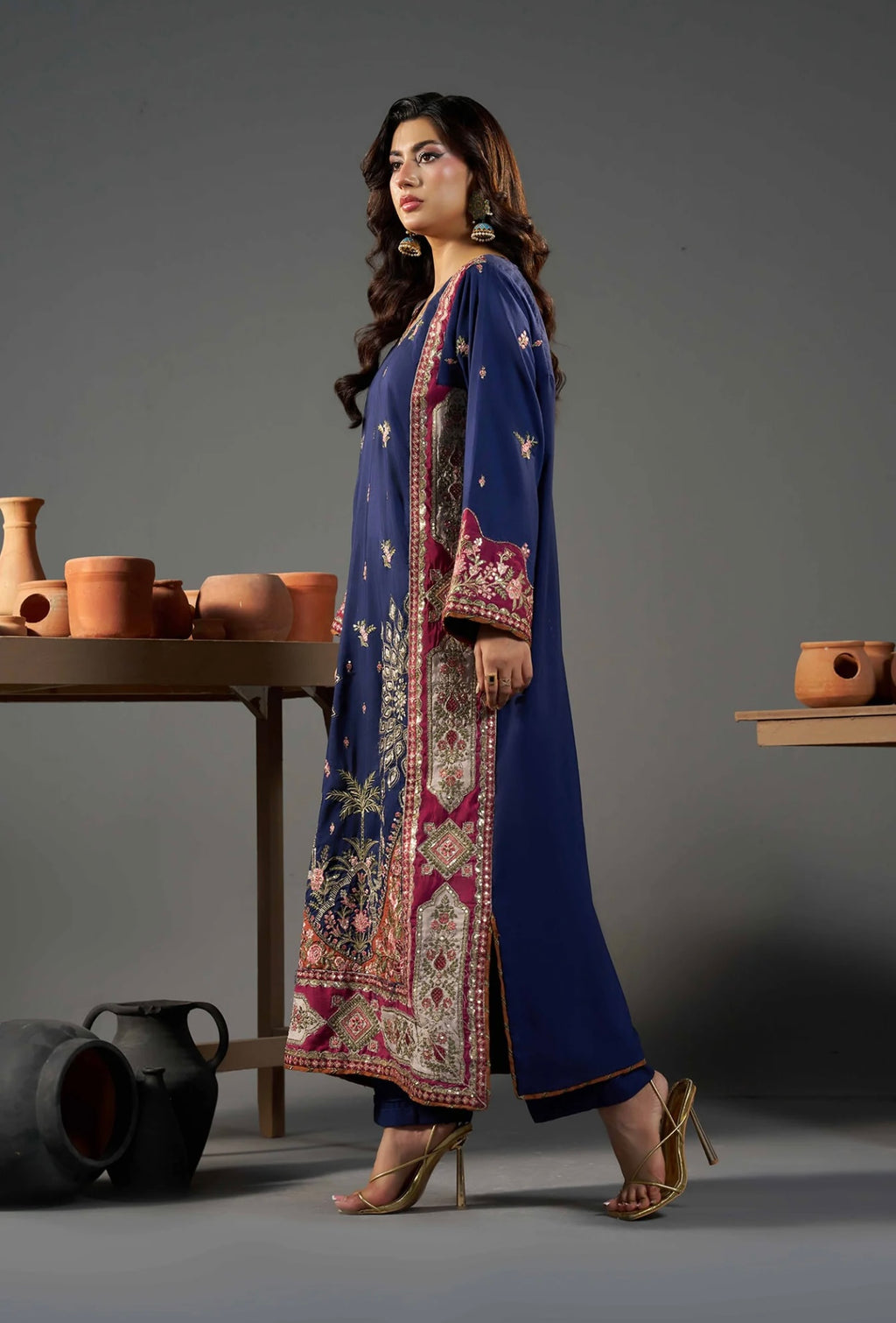 KHADAR KAFTAN EMB-581 D