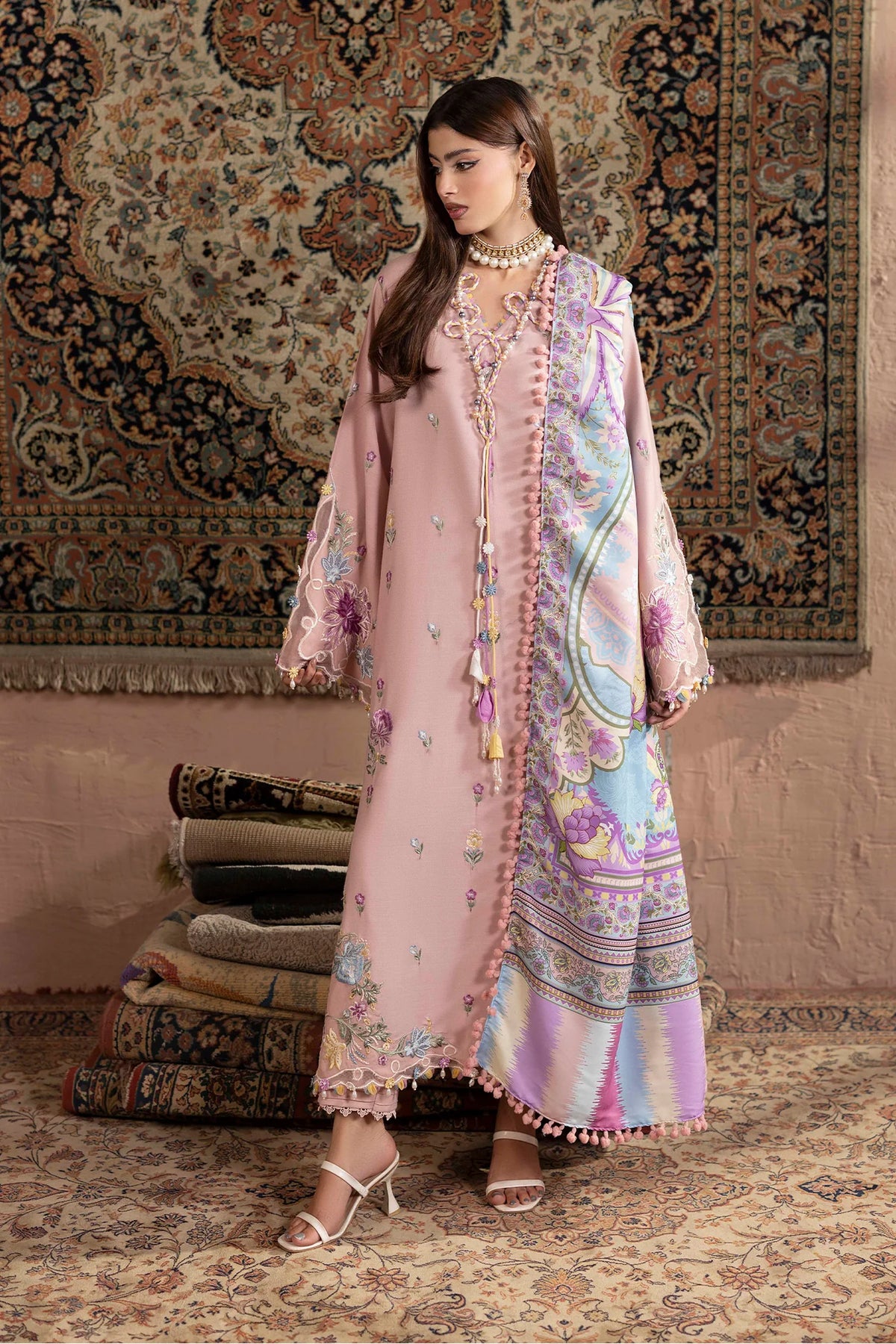Embroidered Dhanak