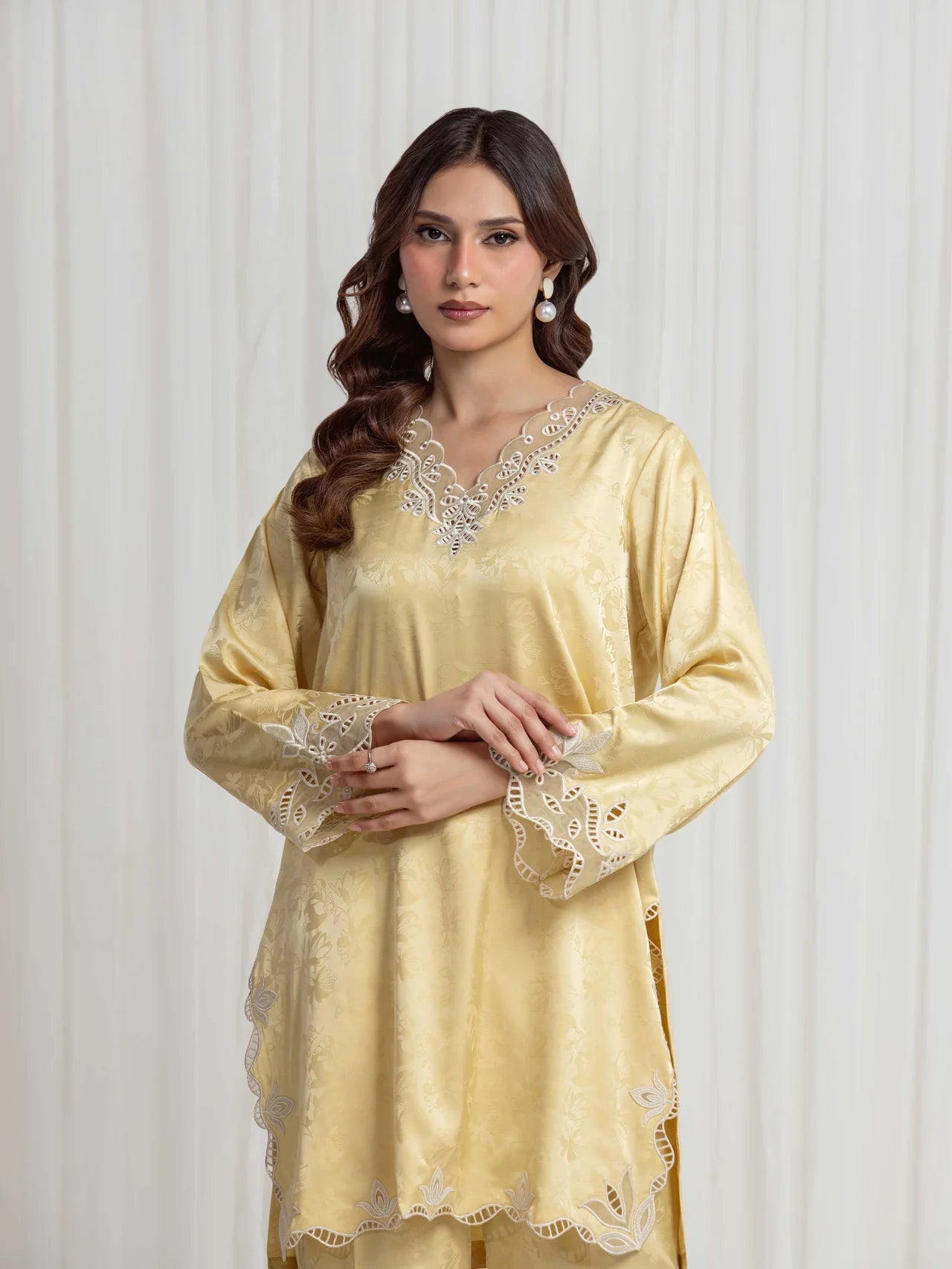 Embroidered Silk Co-Ord