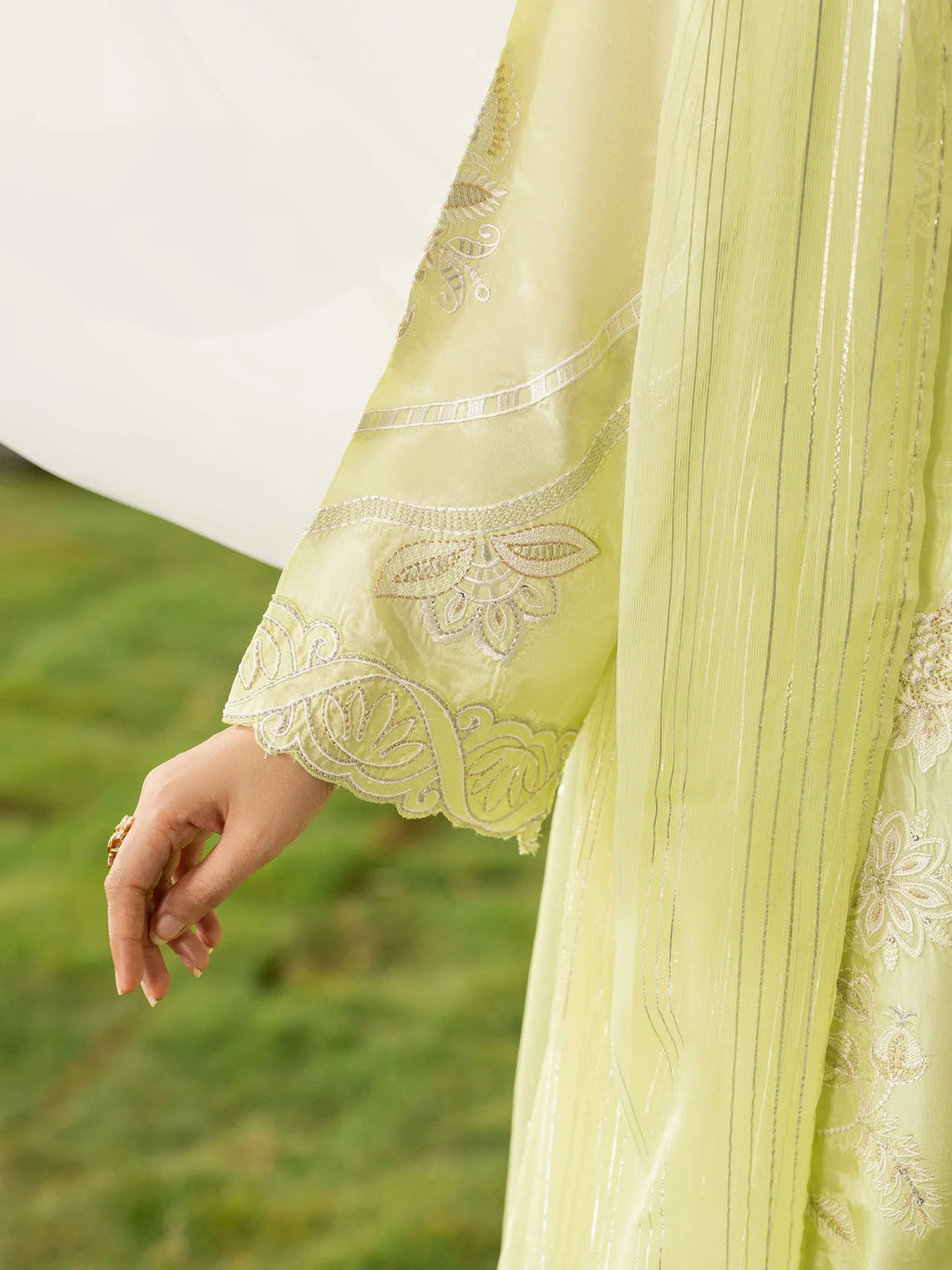 Embroidered Silk Suit