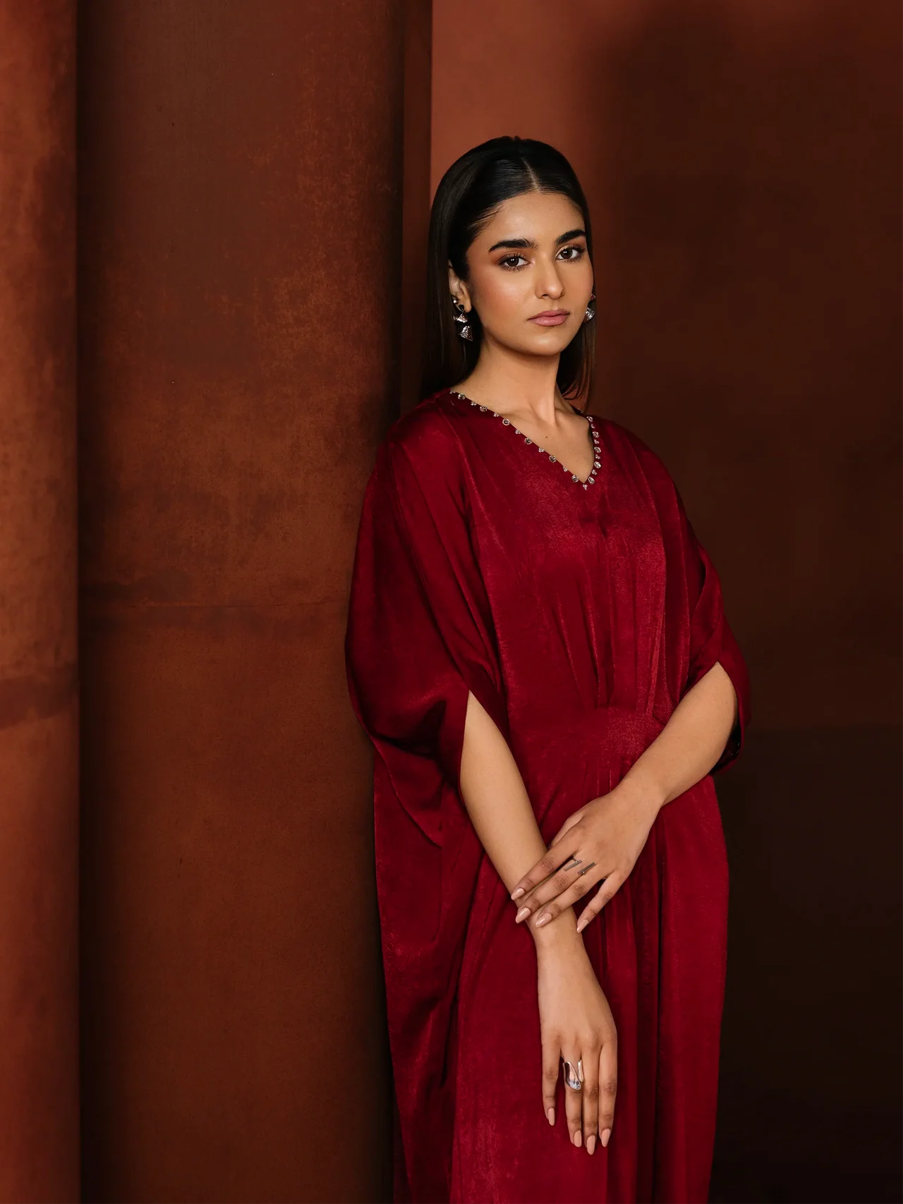 03 Dyed Crepe Kaftan
