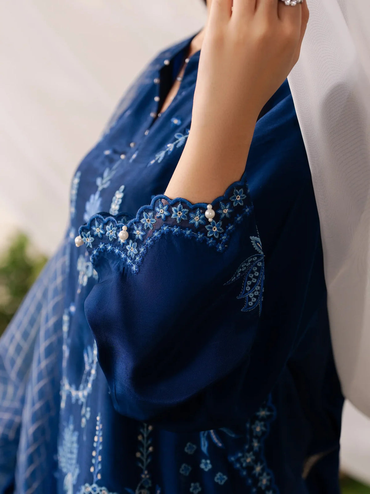 Embroidered Silk Suit