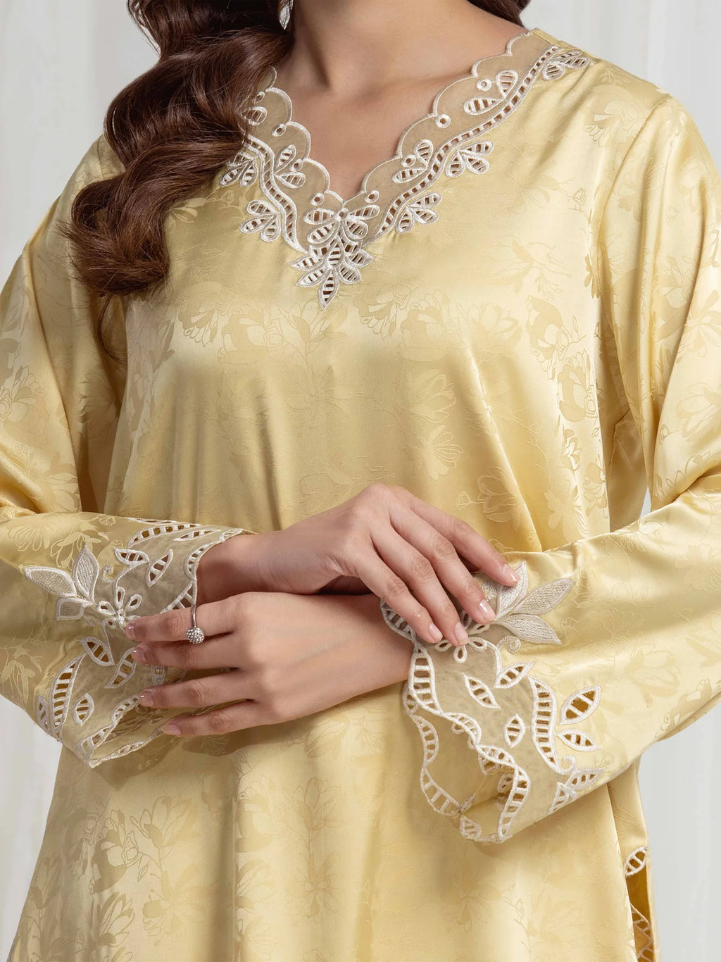 Embroidered Silk Co-Ord