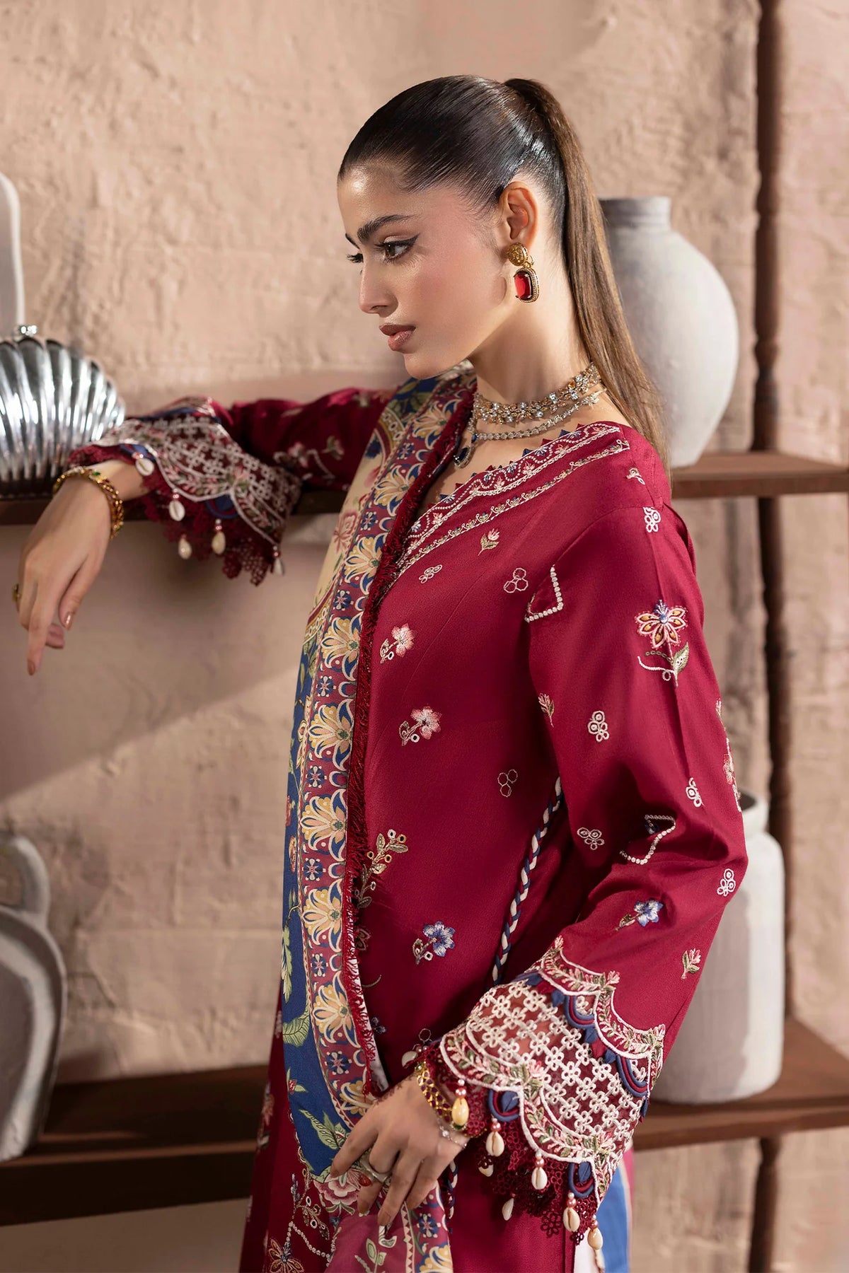 Embroidered Dhanak