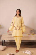 Heart Embroidered Dress - 05 Butter Yellow