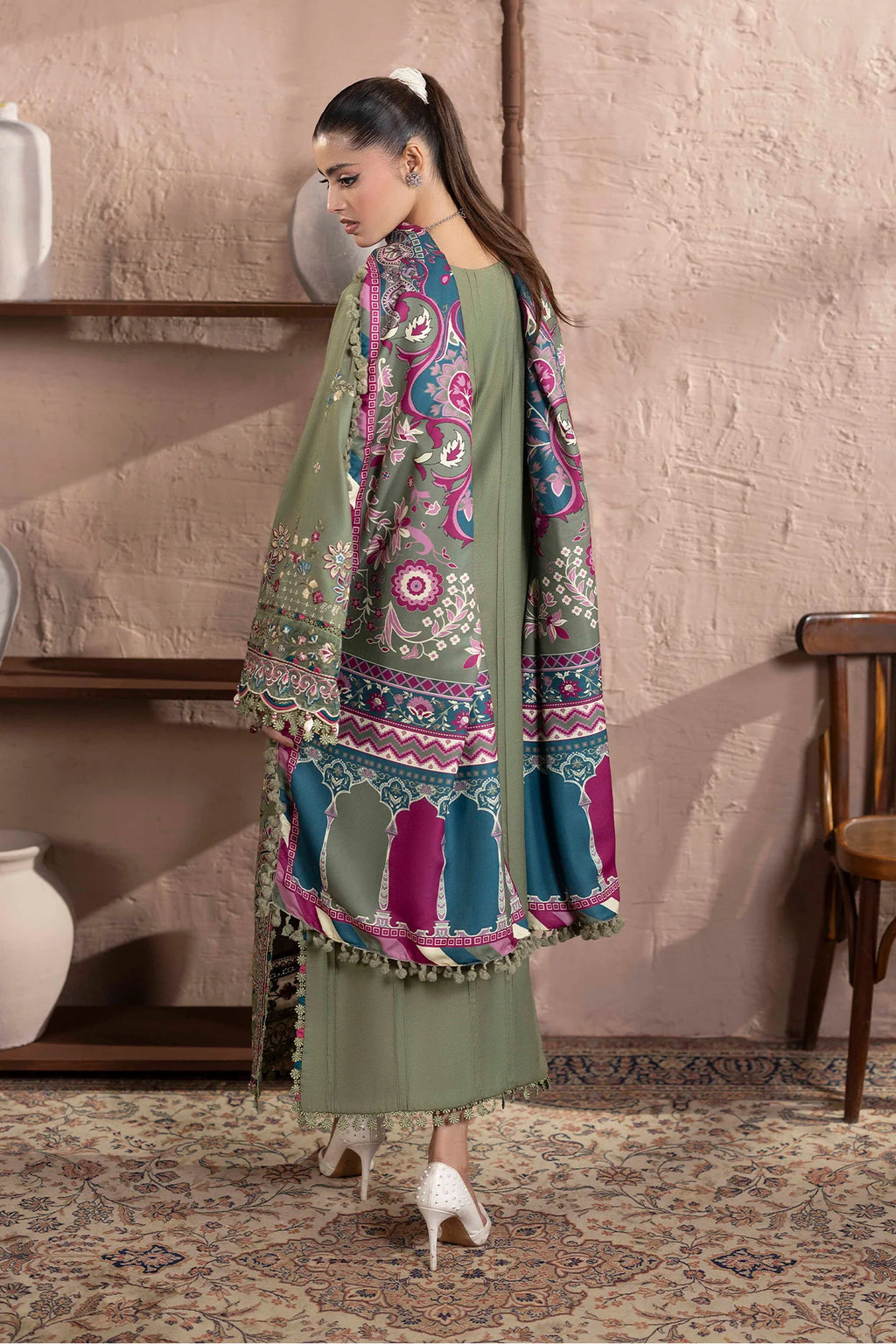 Embroidered Dhanak