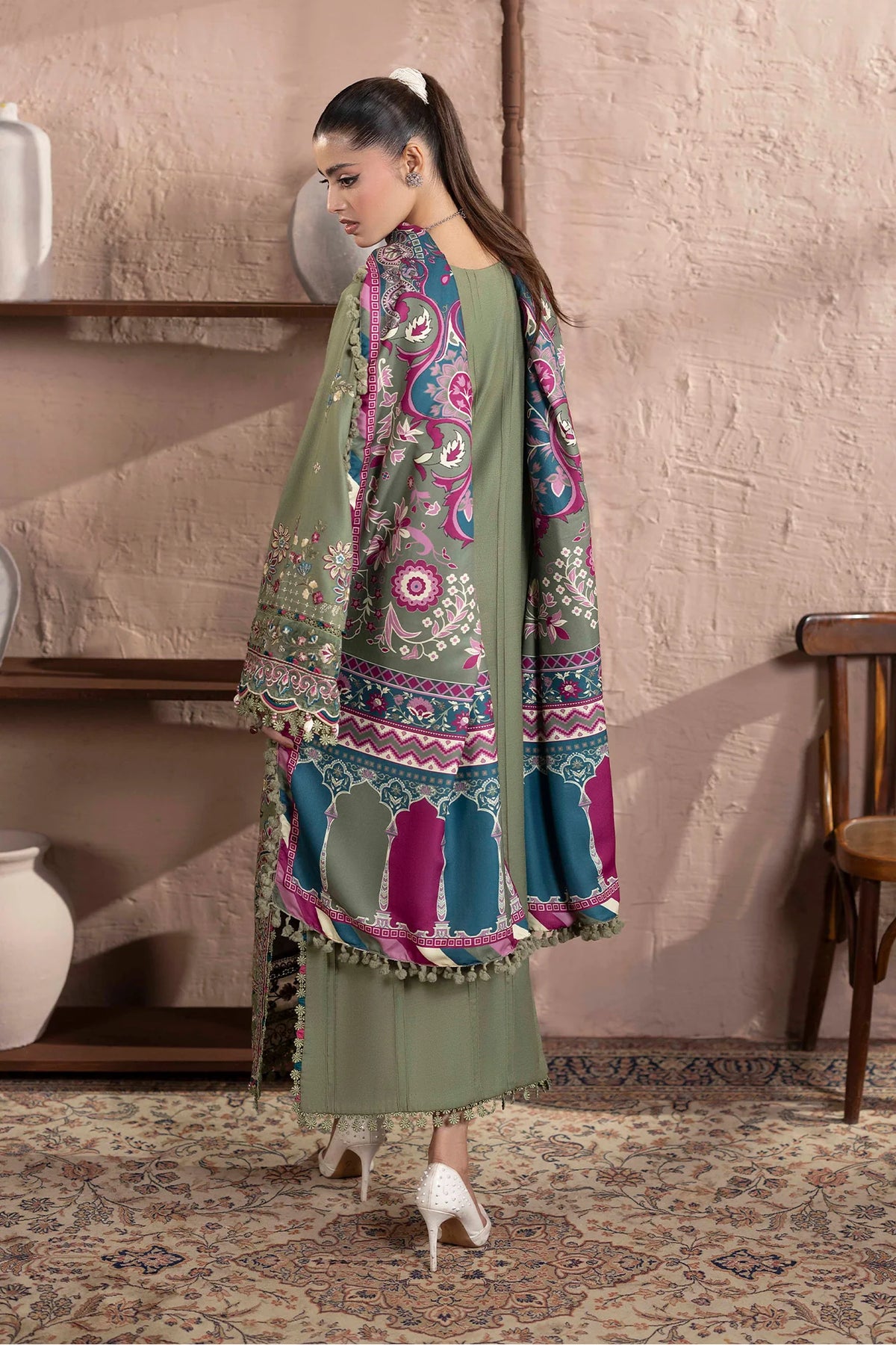 Embroidered Dhanak