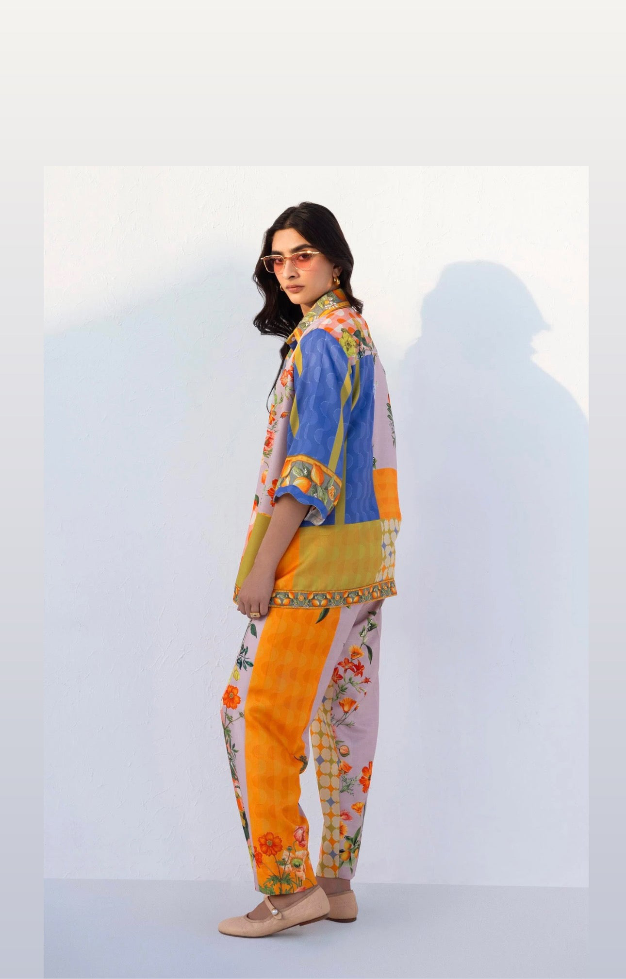 2 Piece Printed Stitched