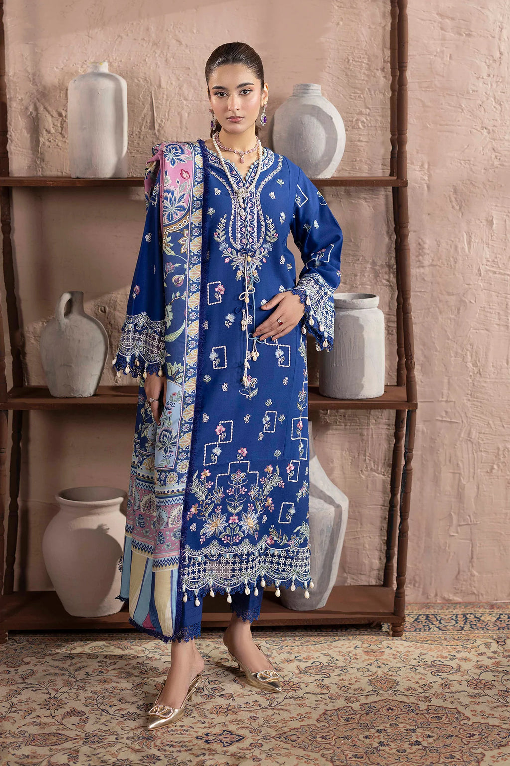 Embroidered Dhanak