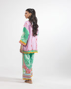 2 Piece Printed Stitched