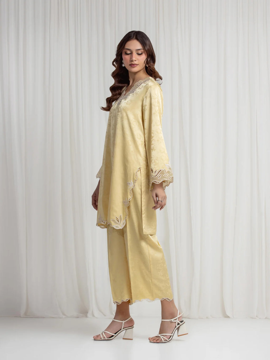 Embroidered Silk Co-Ord