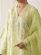 Embroidered Silk Suit