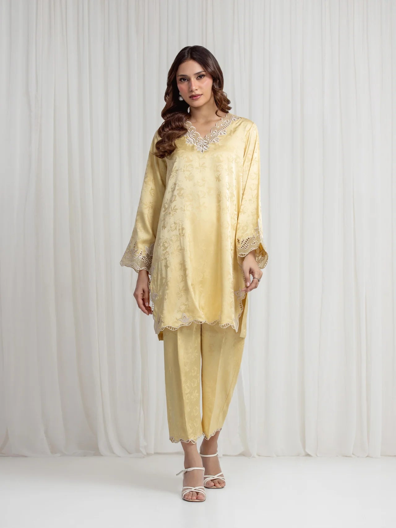 Embroidered Silk Co-Ord