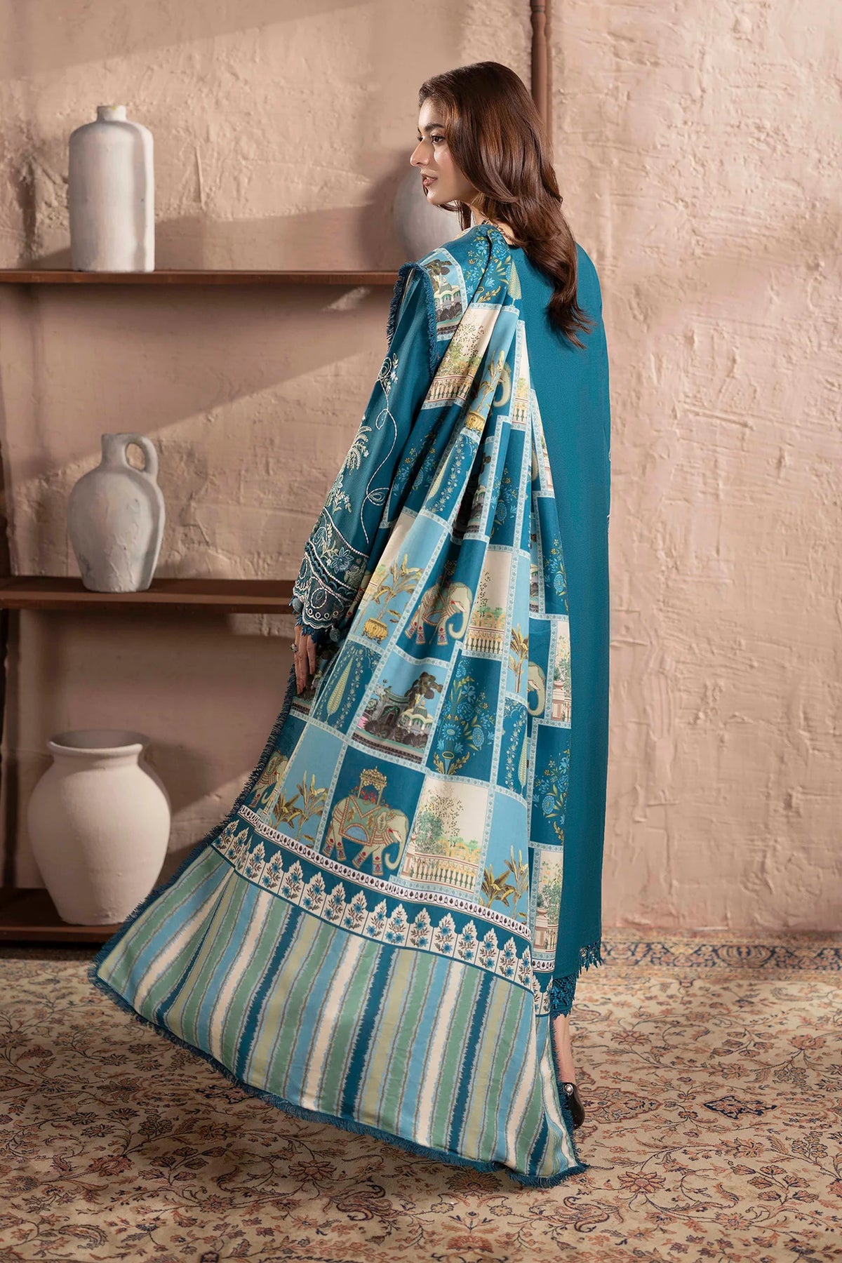 Embroidered Dhanak