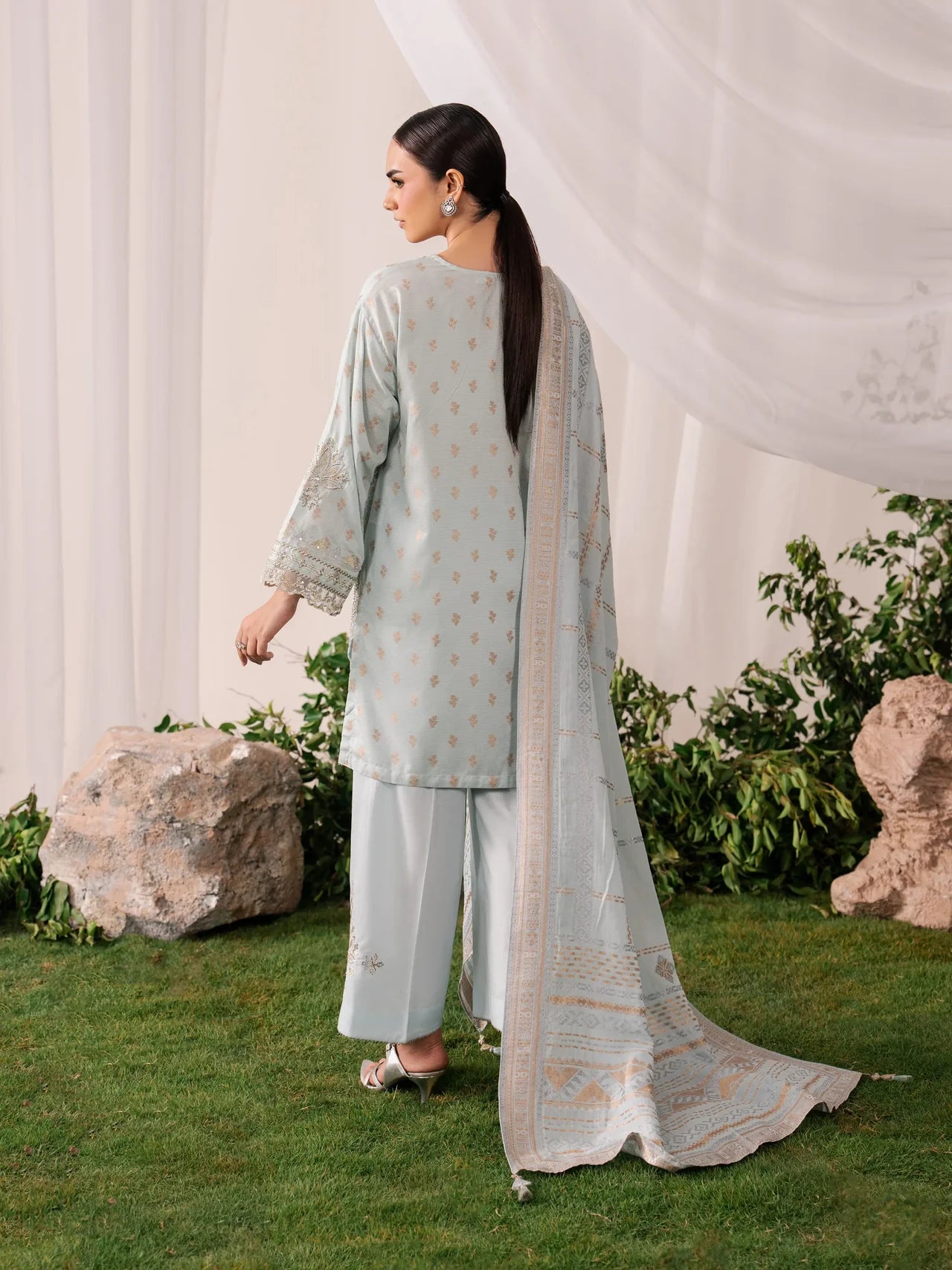 Embroidered Jacquard Suit