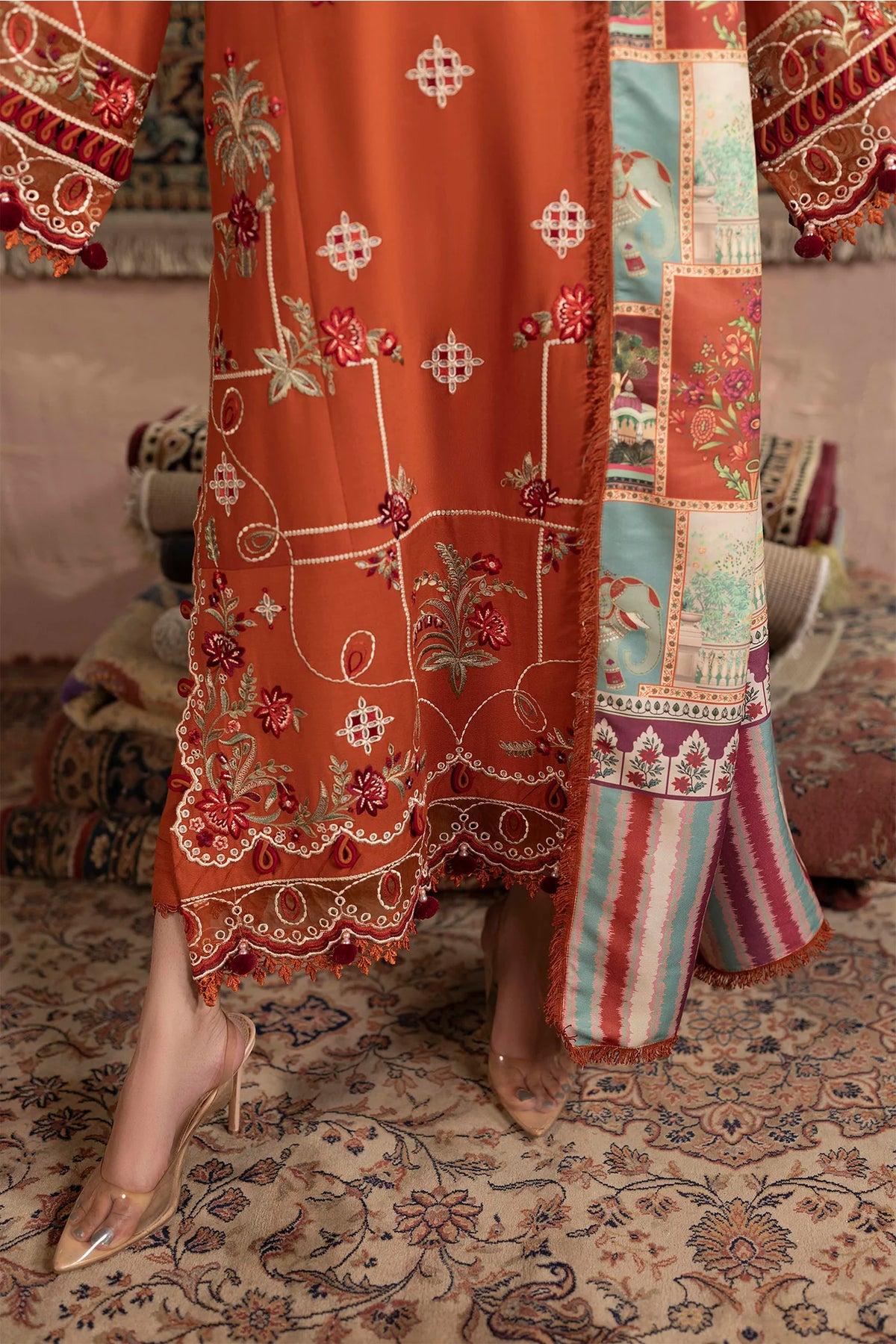 Embroidered Dhanak