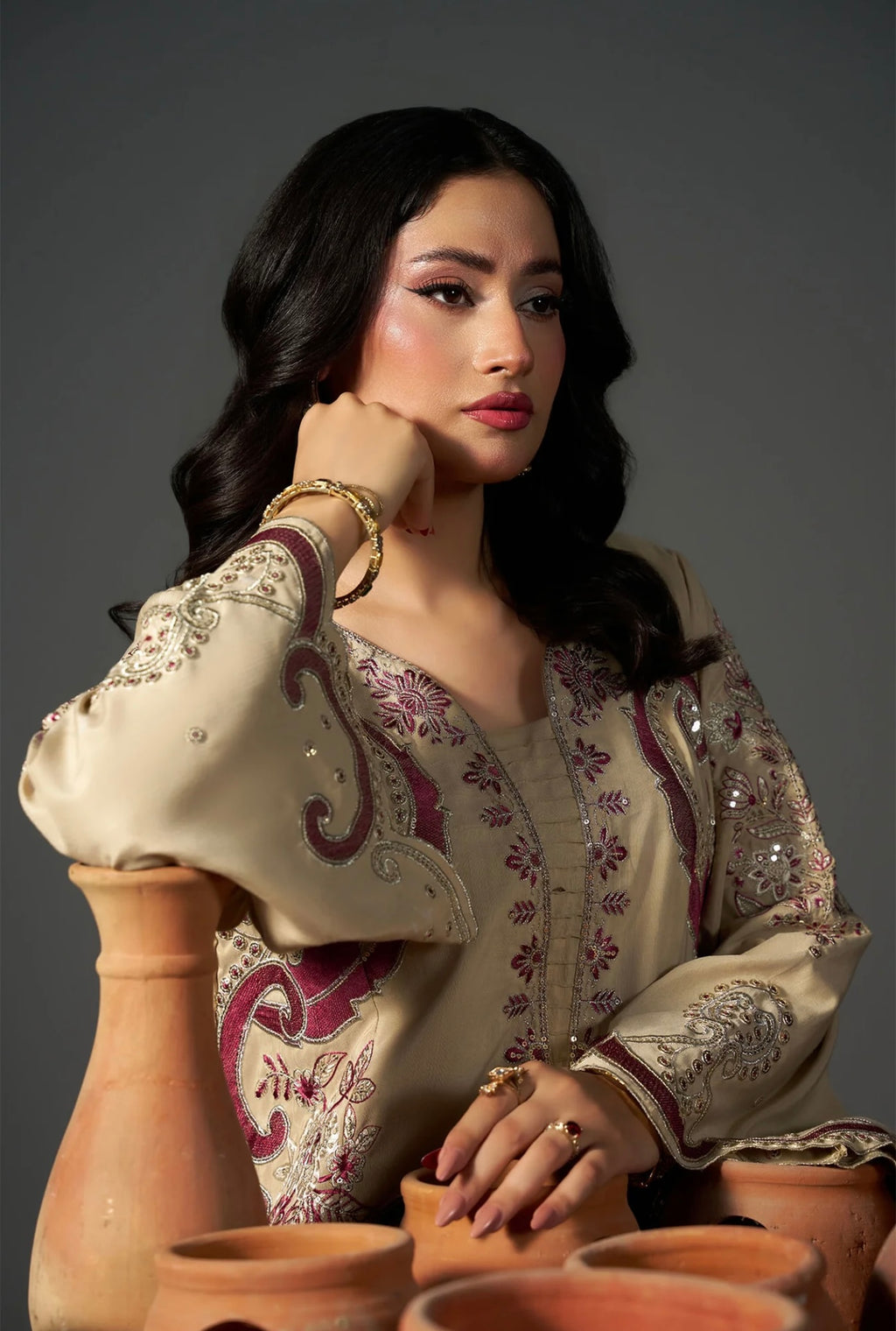 KHADAR KAFTAN EMB-584 C