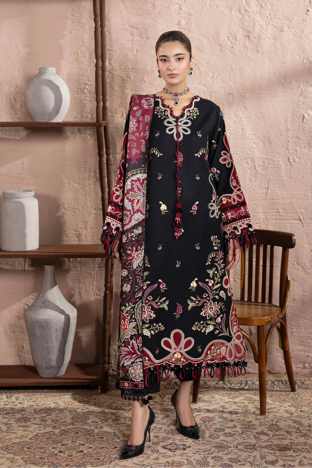 Embroidered Dhanak