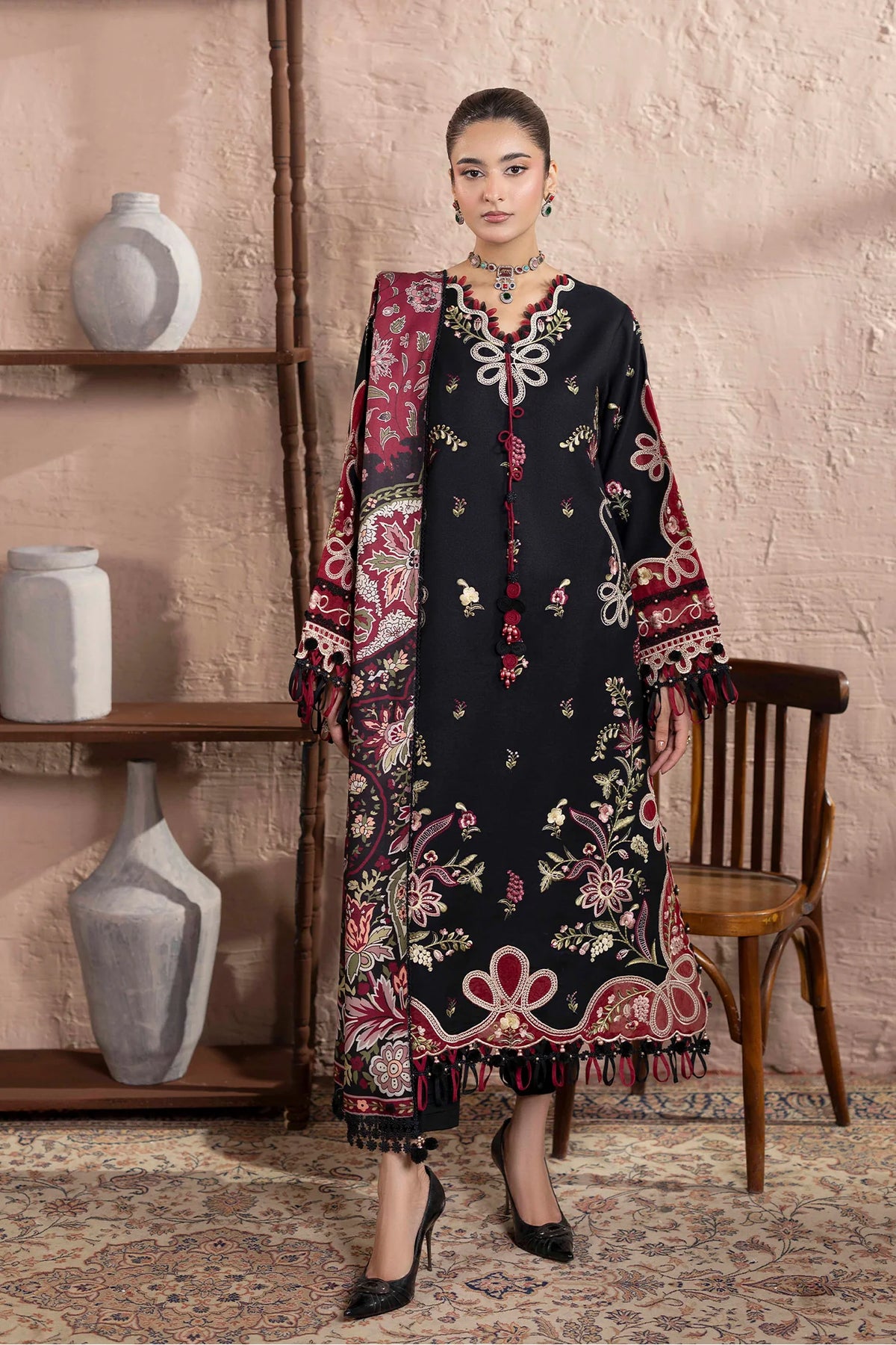 Embroidered Dhanak