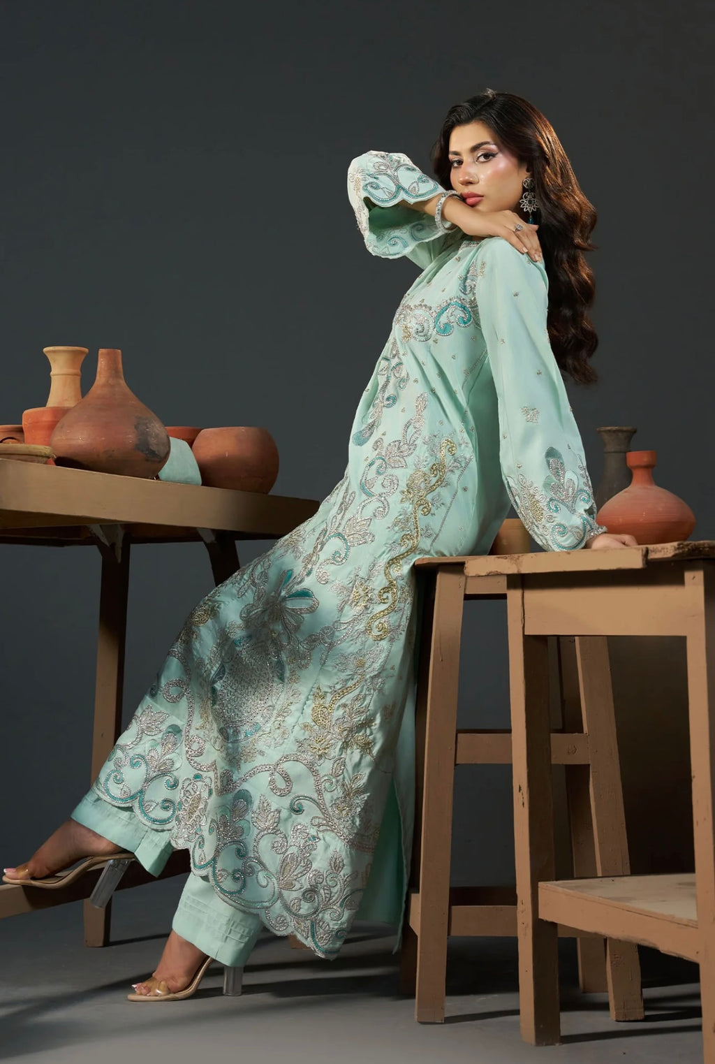 KHADAR KAFTAN EMB-585 A
