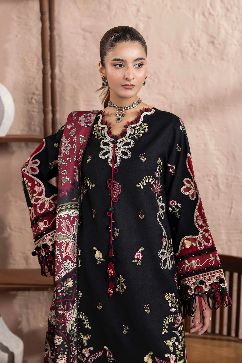 Embroidered Dhanak