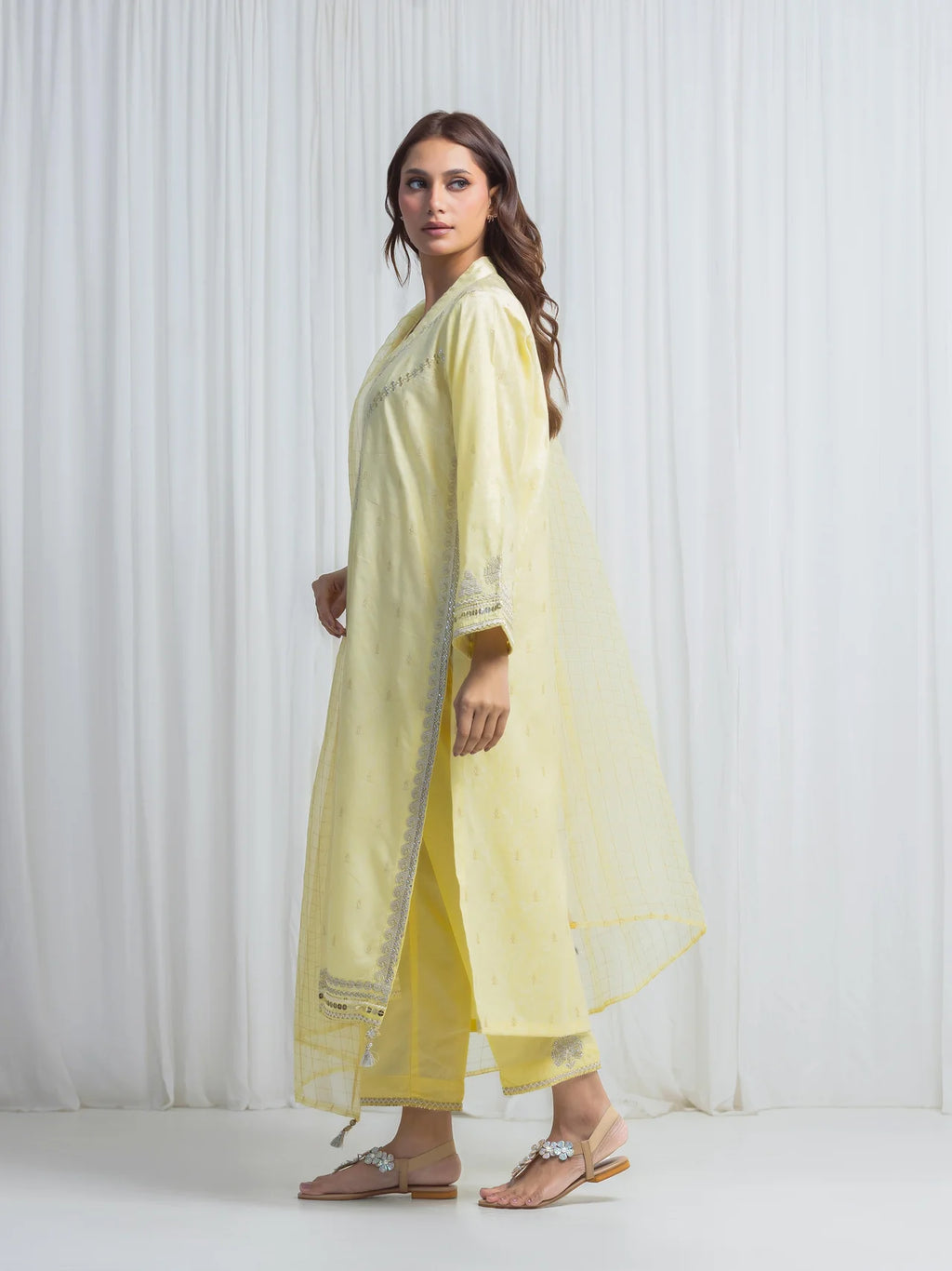 Embroidered Jacquard Suit