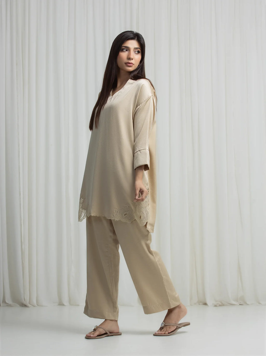 Embroidered Blended Co-Ord