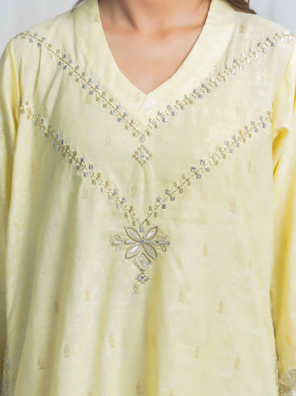 Embroidered Jacquard Suit