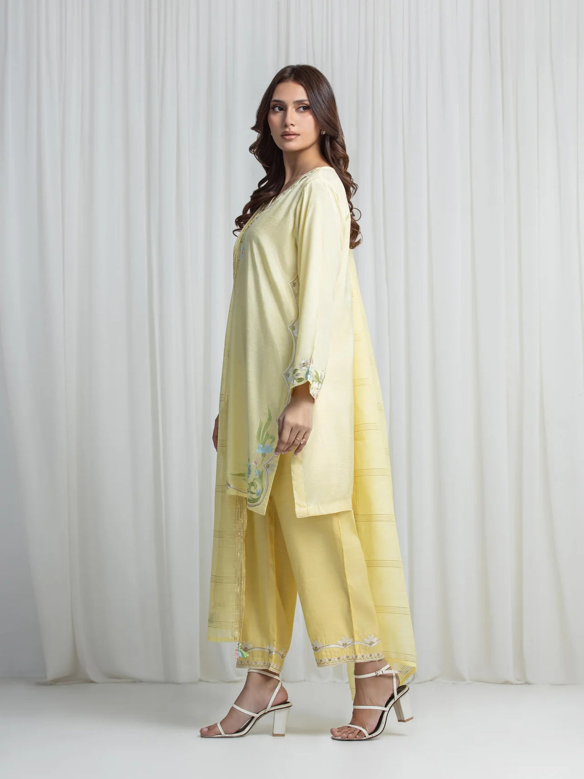 Embroidered Karandi Suit