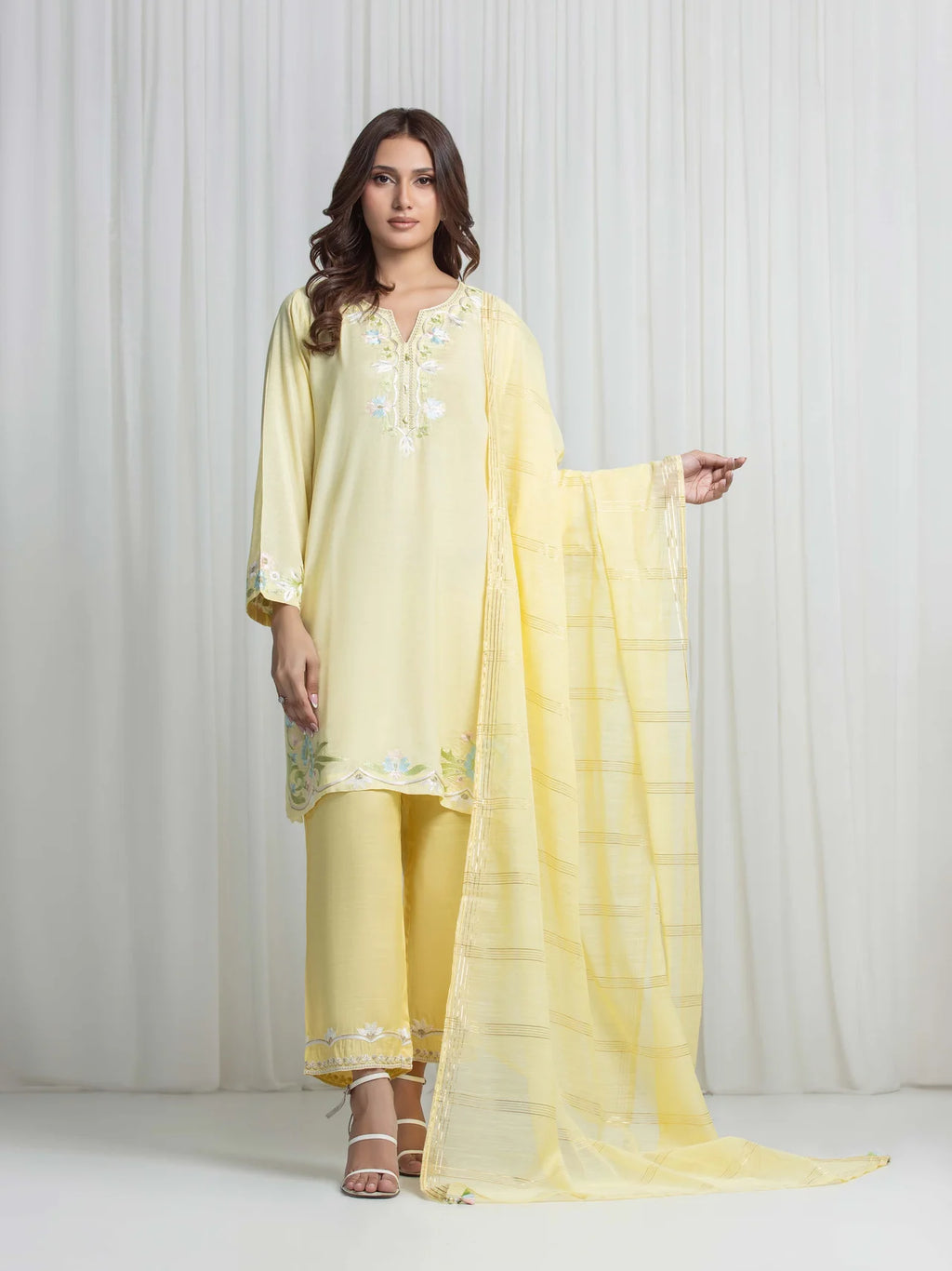 Embroidered Karandi Suit