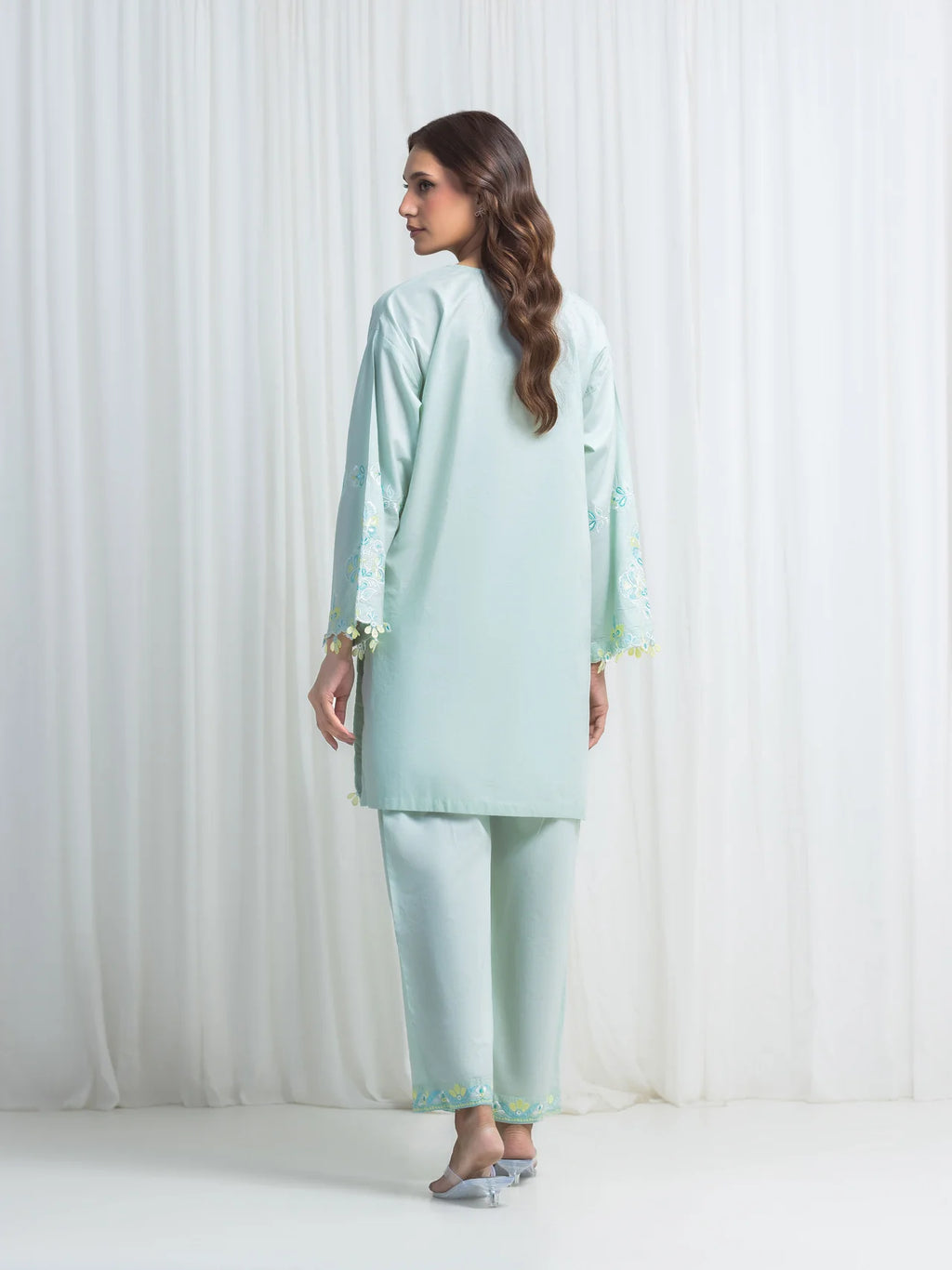 Embroidered Silk Co-Ord