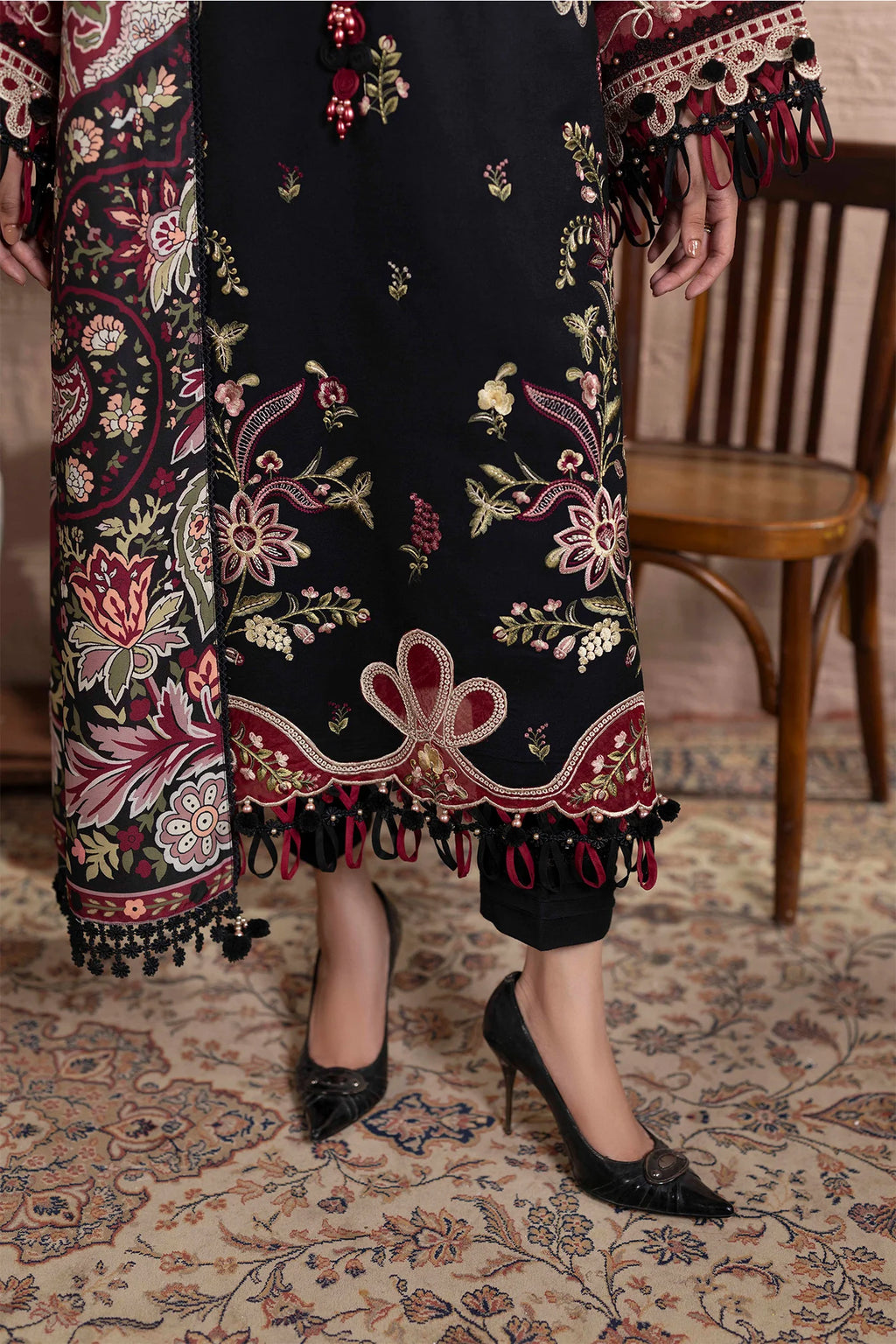 Embroidered Dhanak