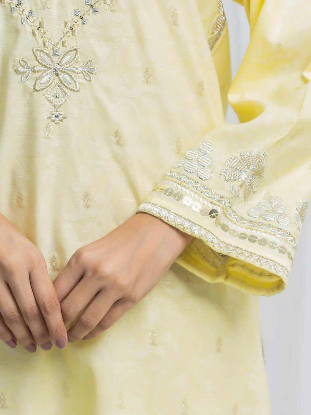 Embroidered Jacquard Suit