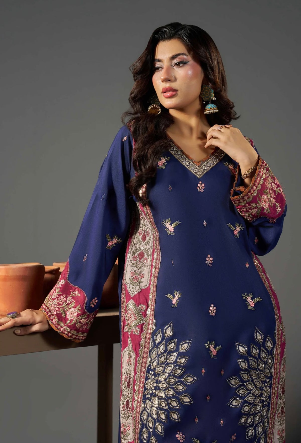 KHADAR KAFTAN EMB-581 D