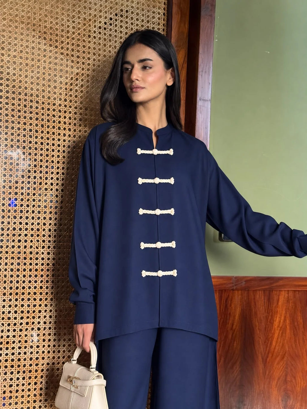 Mandarin Set - Navy Blue